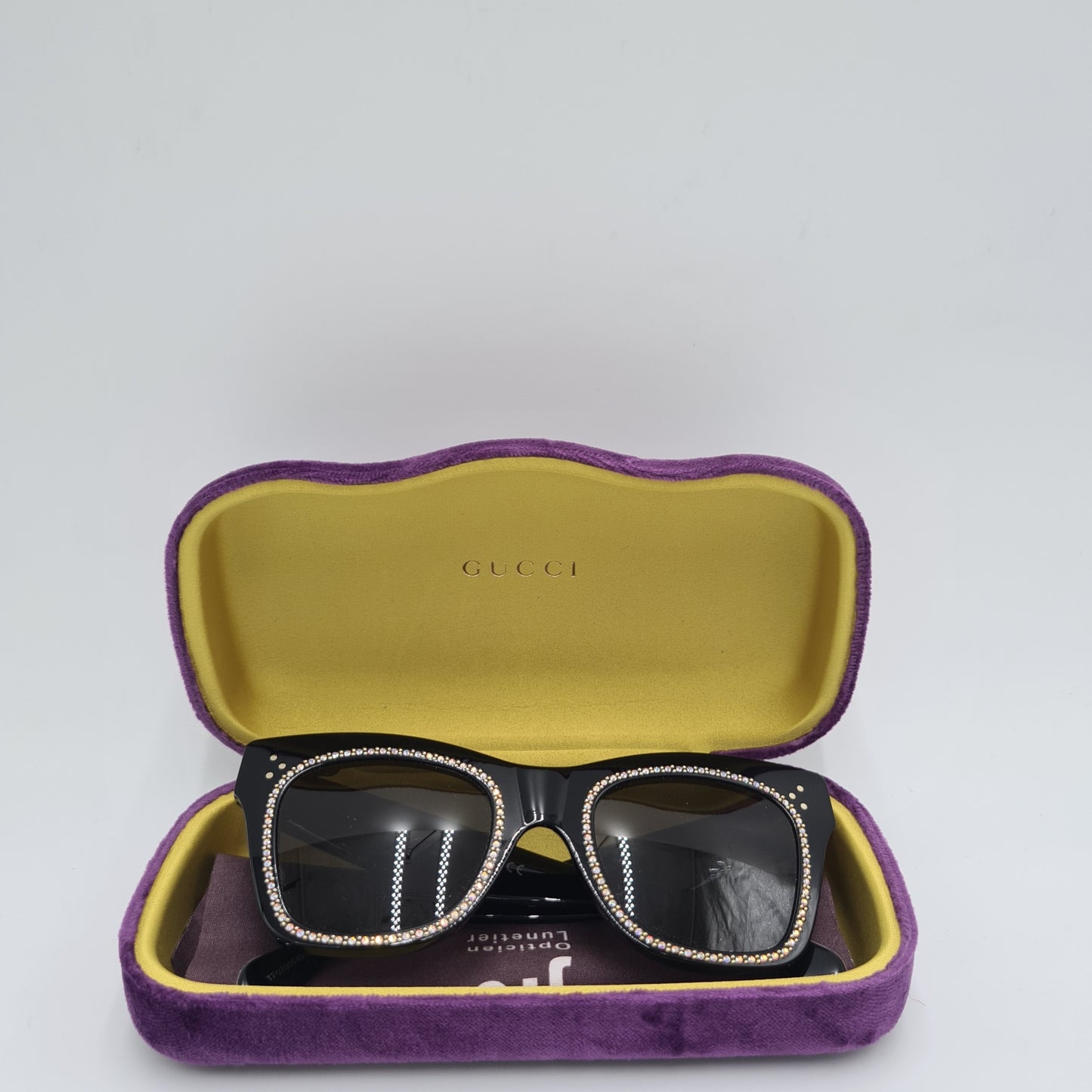 Celine Acetate Crystal Cat Eye Sunglasses