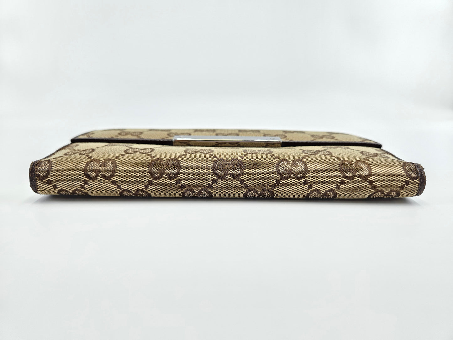 Gucci Engraved Metal Plate Clutch Wallet
