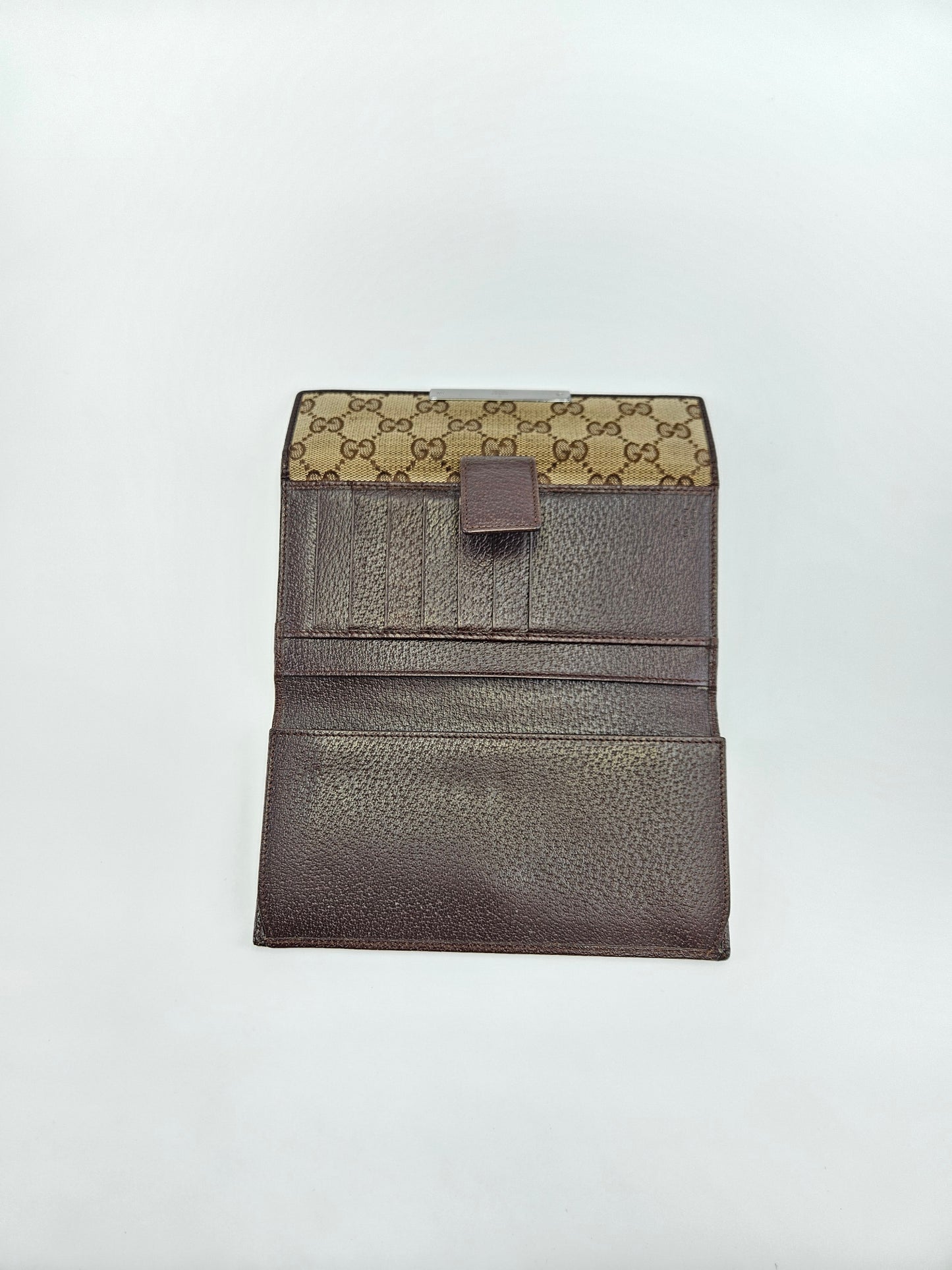 Gucci Engraved Metal Plate Clutch Wallet