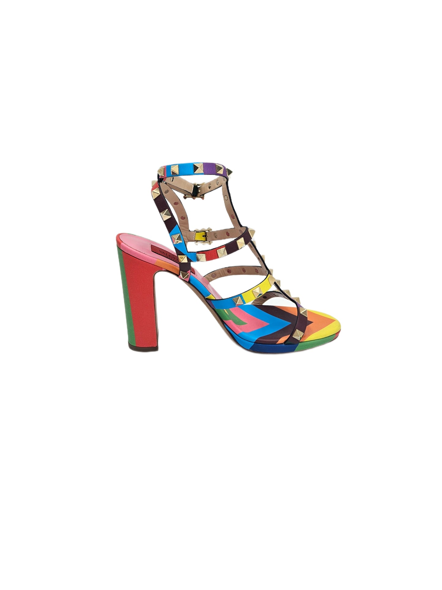 Valentino Rockstud Multicolor Sandal 38 EU