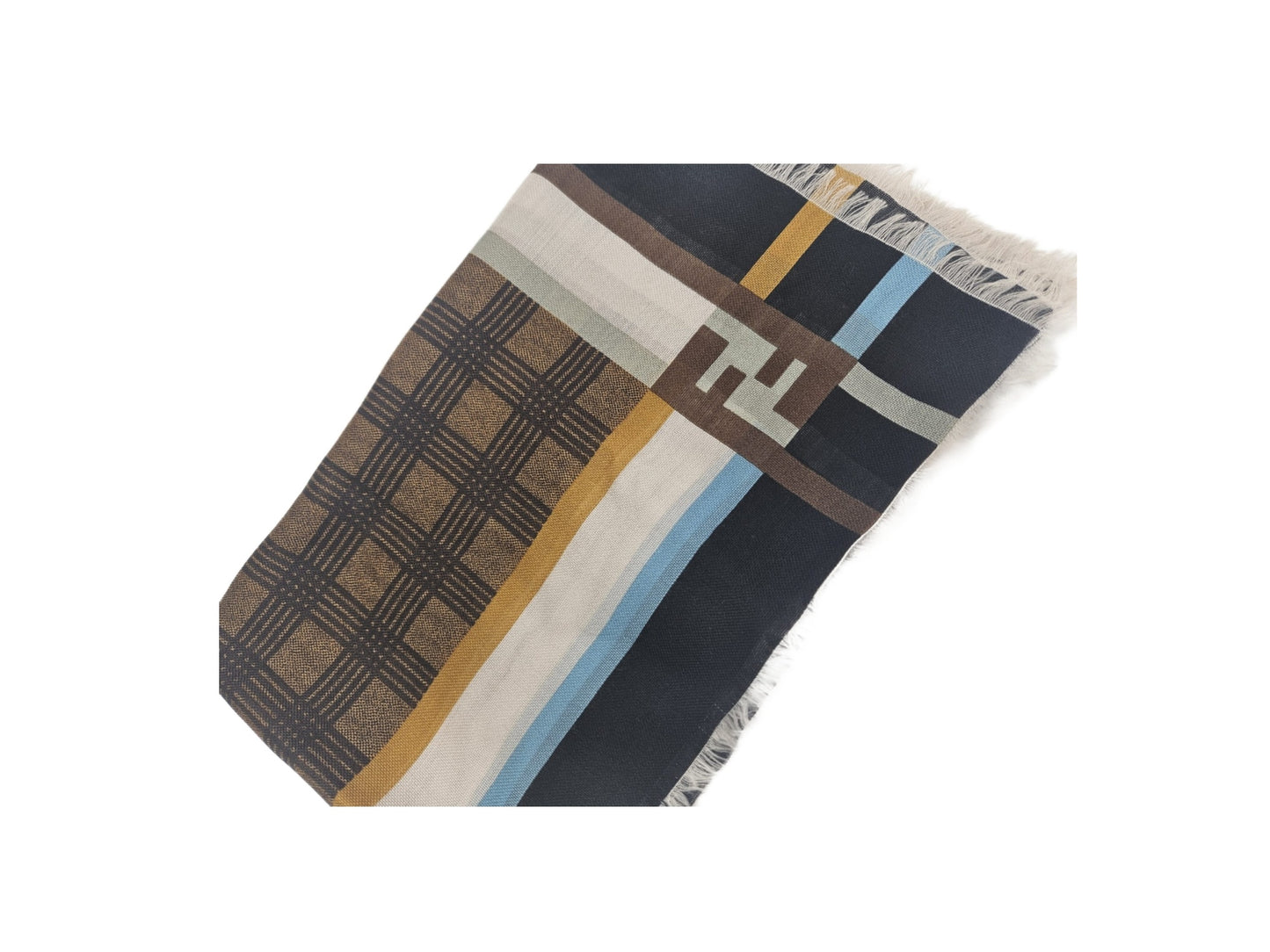 Fendi Checked Logo Scarf