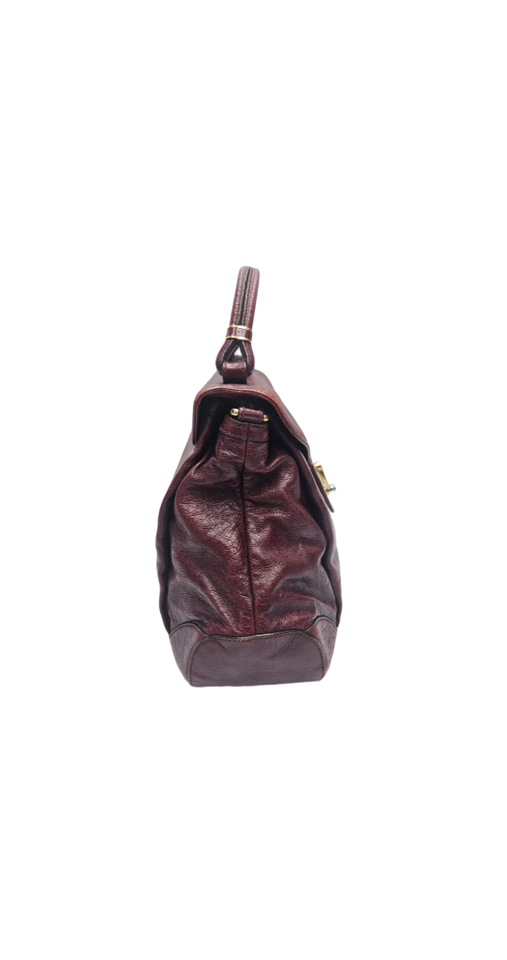 Dolce & Gabanna Glossy Leather Miss Lantana Top Handle Bag