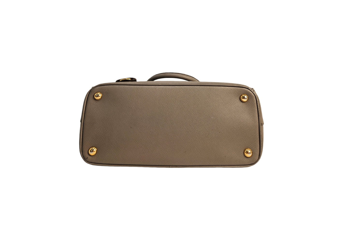 Prada Beige Saffiano Leather Galleria Double Zip Tote