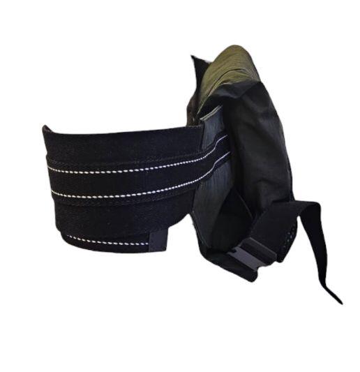 Bottega Veneta Green/Black Technical Fabric and Mesh Belt Bag