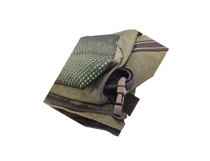Bottega Veneta Green/Black Technical Fabric and Mesh Belt Bag