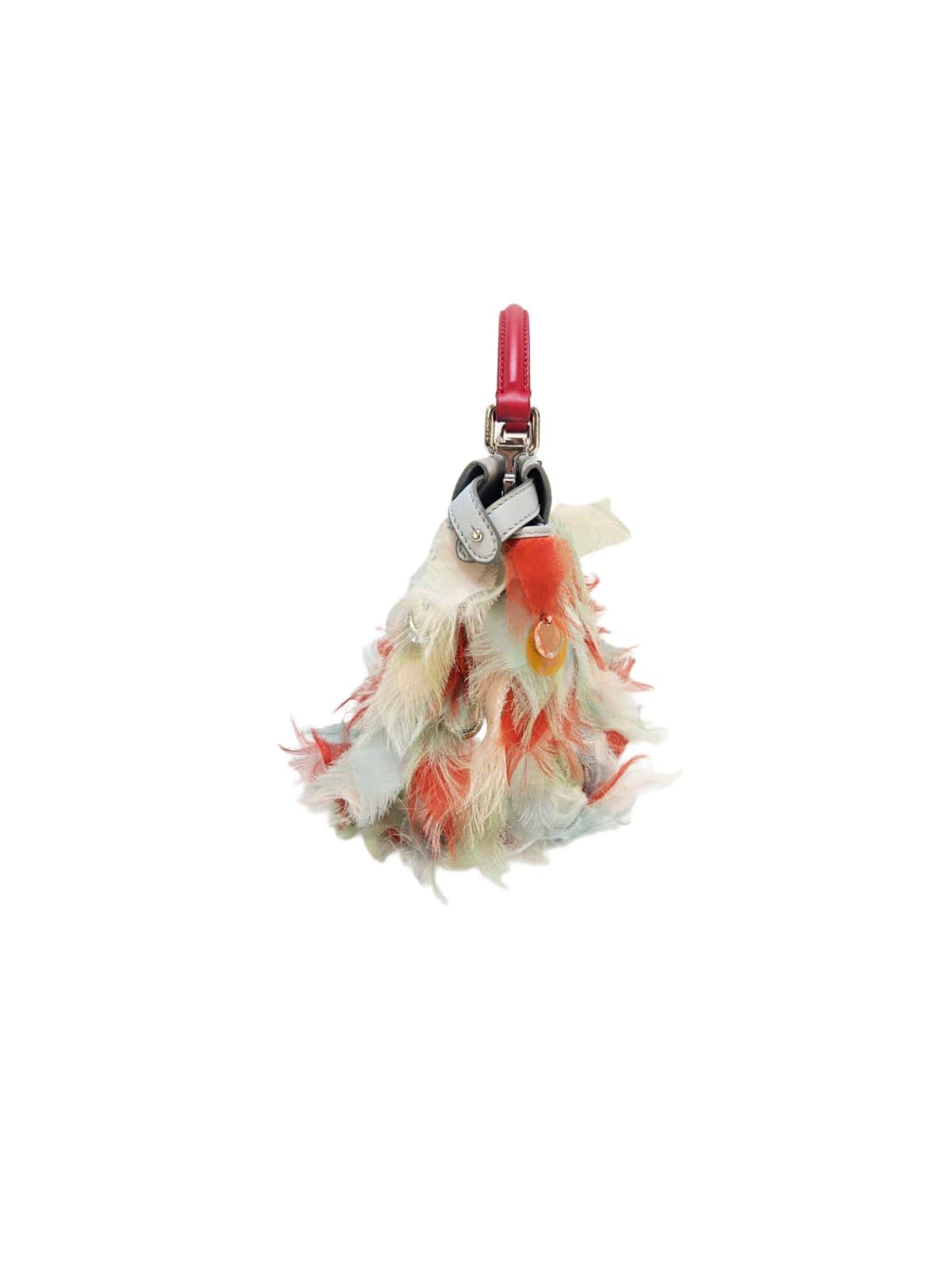 Fendi Mini Peekaboo Feathers & Crystal Shoulder bag