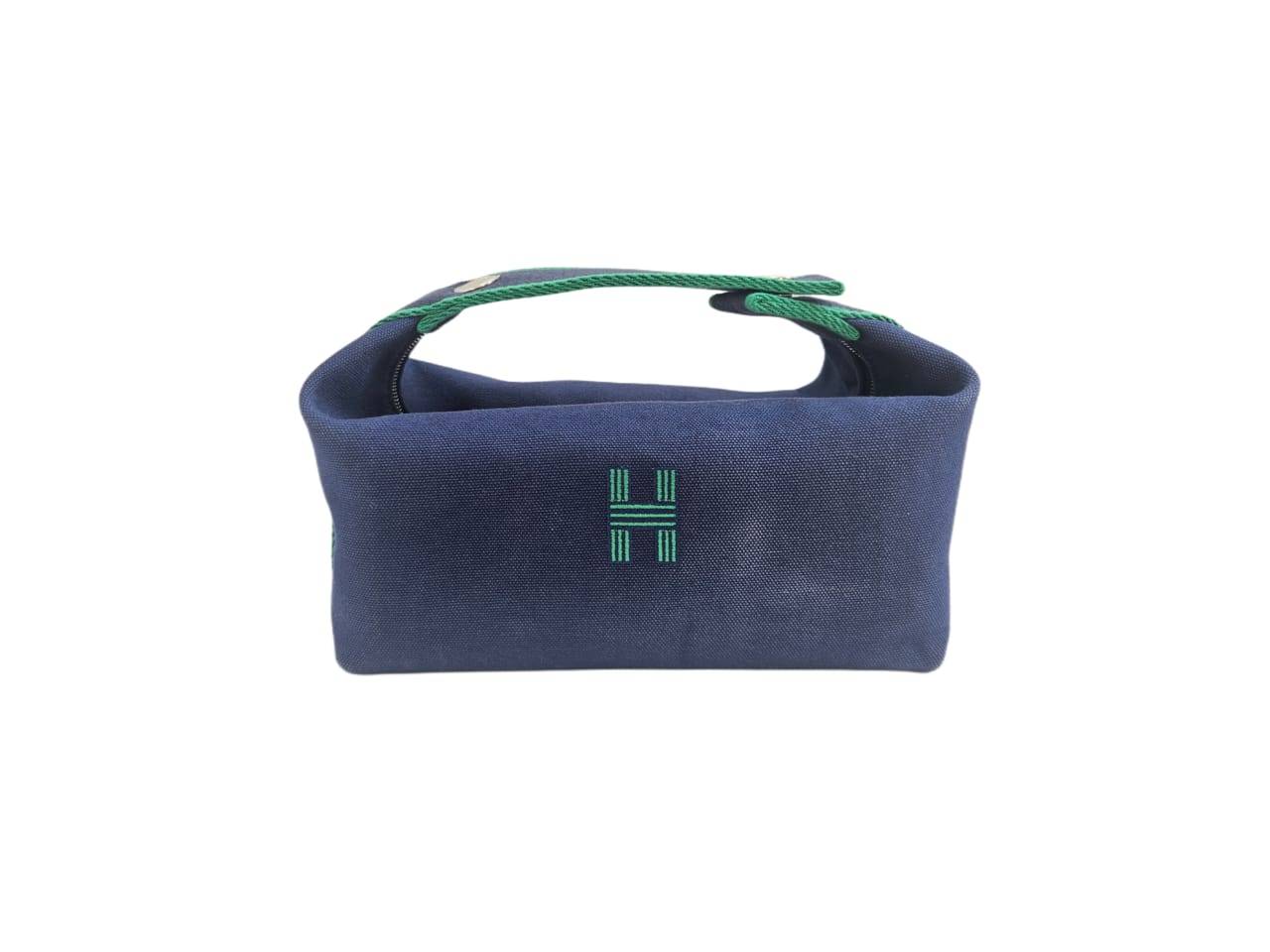 送料込♪【HERMES】Small Bride-A-Brac Case Canvas & Marine Hermes Marine Canvas Small Bride-a-Brac Pouch – Re-Loved Luxury