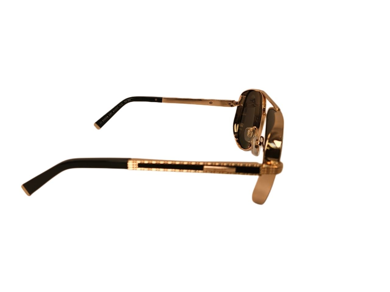 Zilli Aviator Gold Black Sunglasses