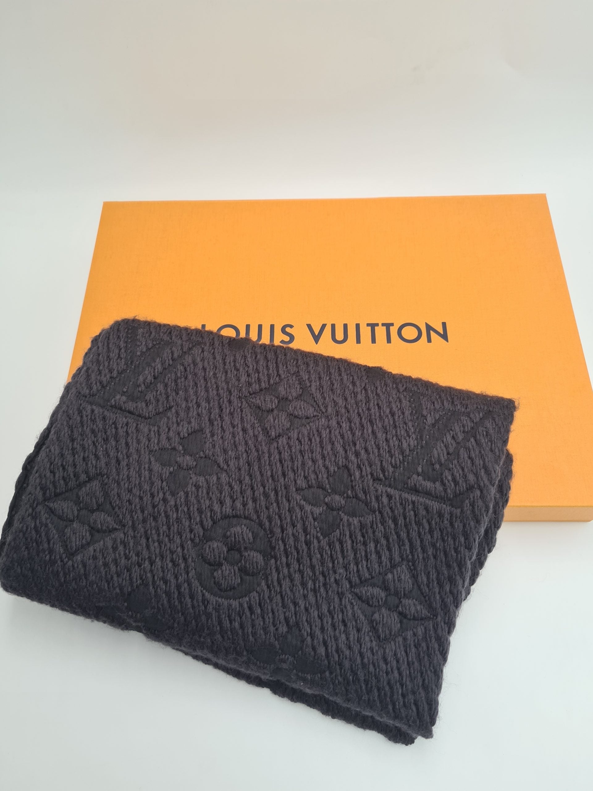 Louis Vuitton Purple Logomania Silk Wool Scarf Louis Vuitton