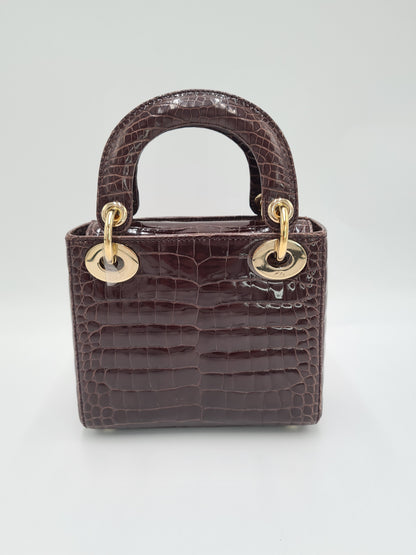 Christian Dior Crocodile Mini Lady Dior Tote