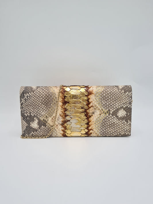 Christian Dior Python Chain Clutch