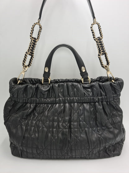 Dior Quilted Cannage Leather Delices Gaufre Tote