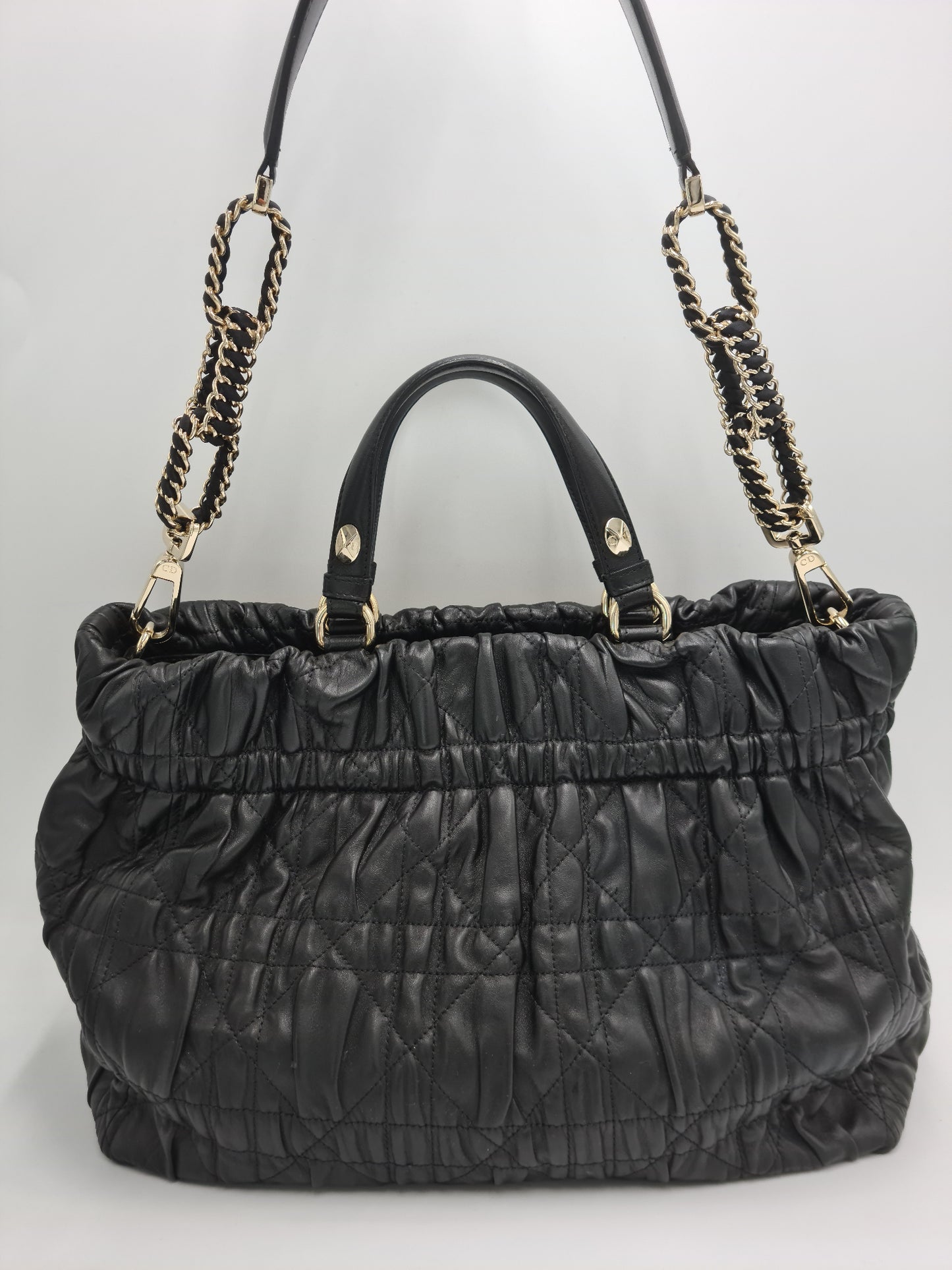 Dior Quilted Cannage Leather Delices Gaufre Tote