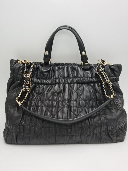 Dior Quilted Cannage Leather Delices Gaufre Tote