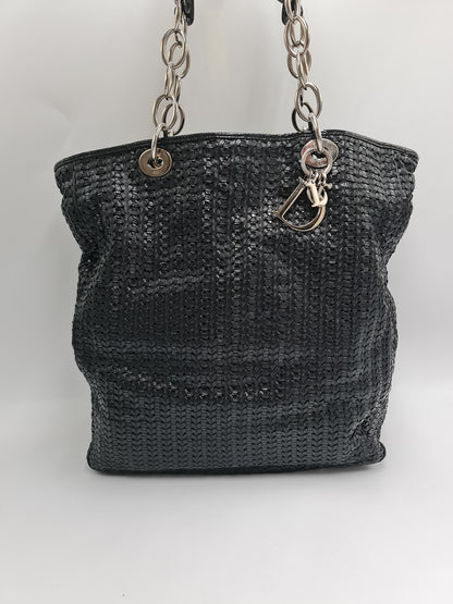 Dior Woven Leather Dior Soft Shopping Tote