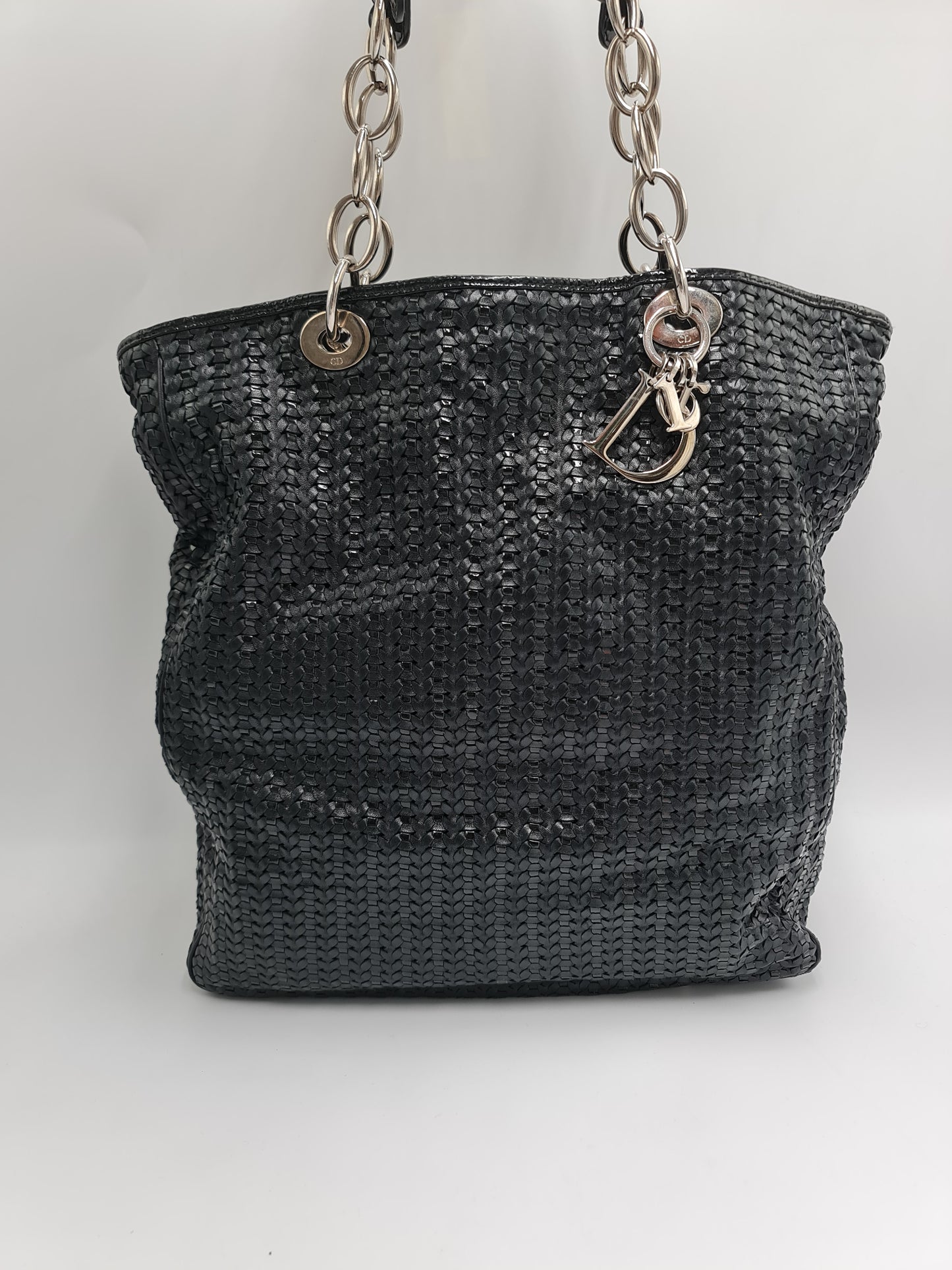 Dior Woven Leather Dior Soft Shopping Tote