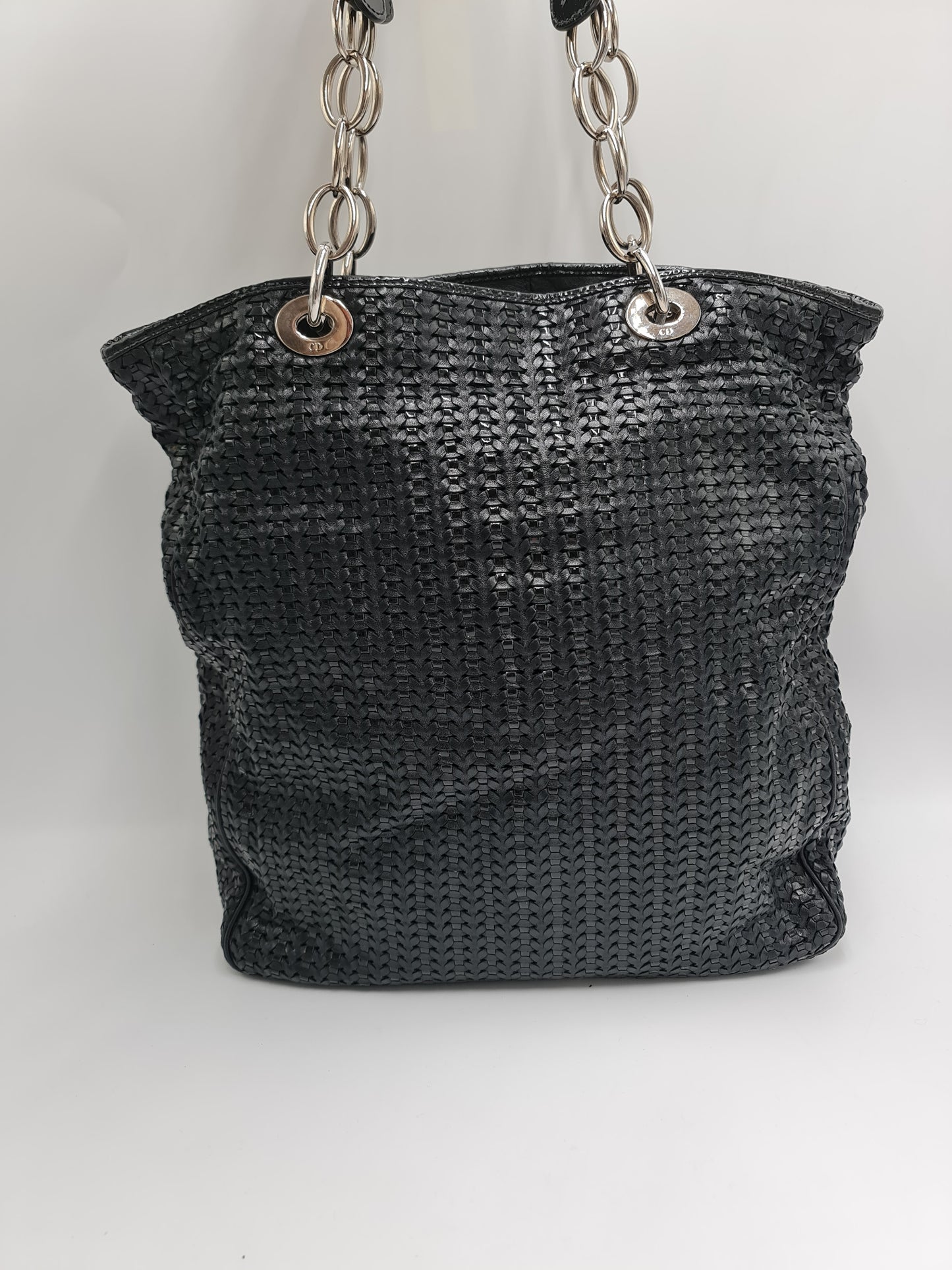 Dior Woven Leather Dior Soft Shopping Tote