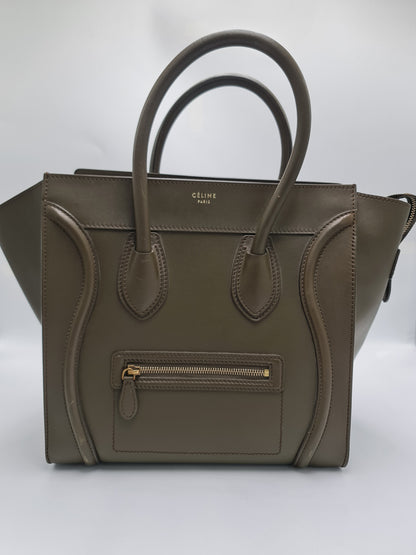 Celine Leather Medium Phantom Luggage Tote