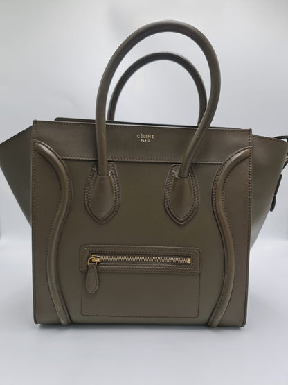 Celine Leather Medium Phantom Luggage Tote