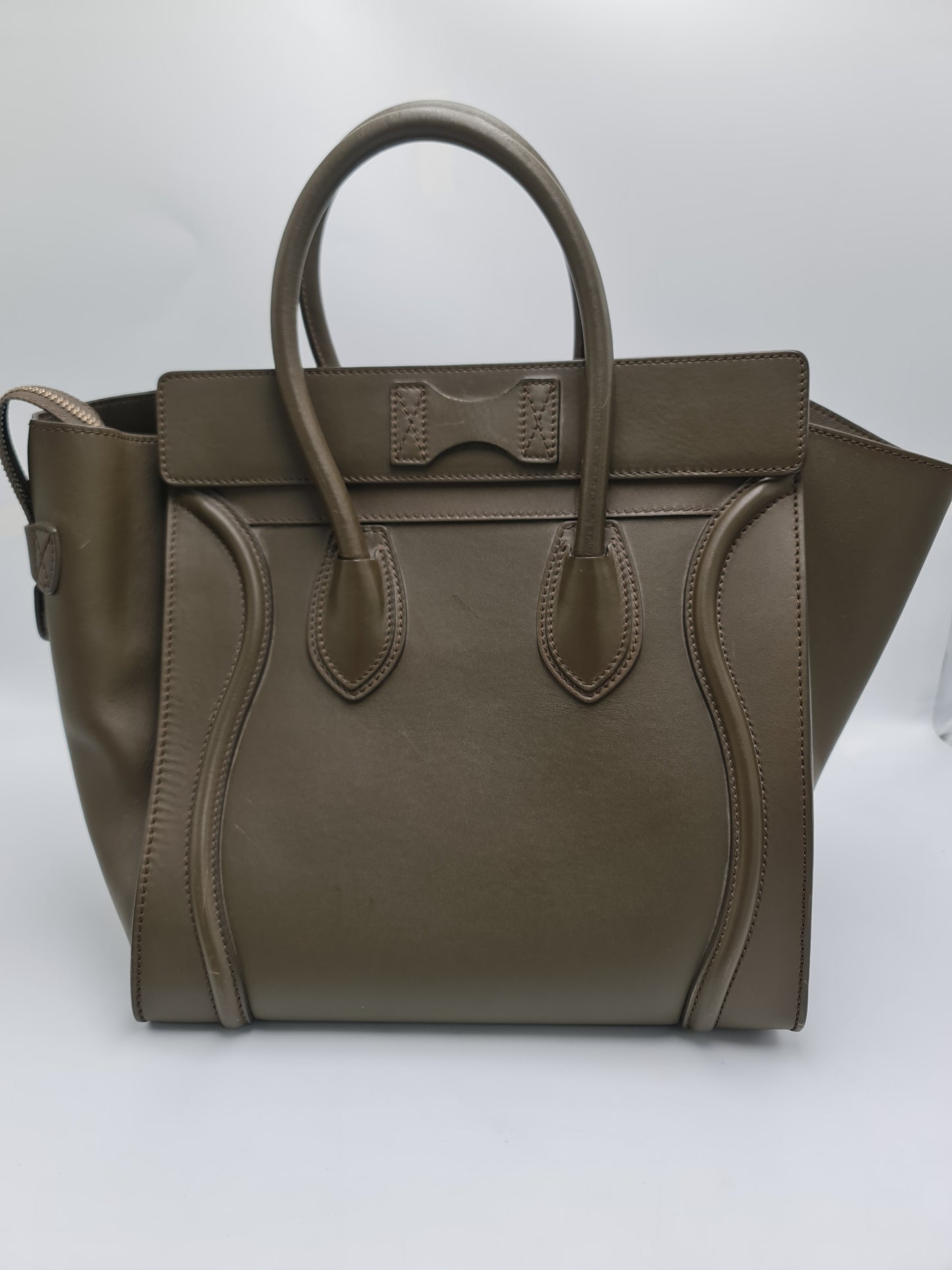 Celine Leather Medium Phantom Luggage Tote