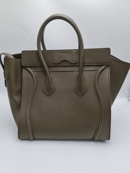 Celine Leather Medium Phantom Luggage Tote