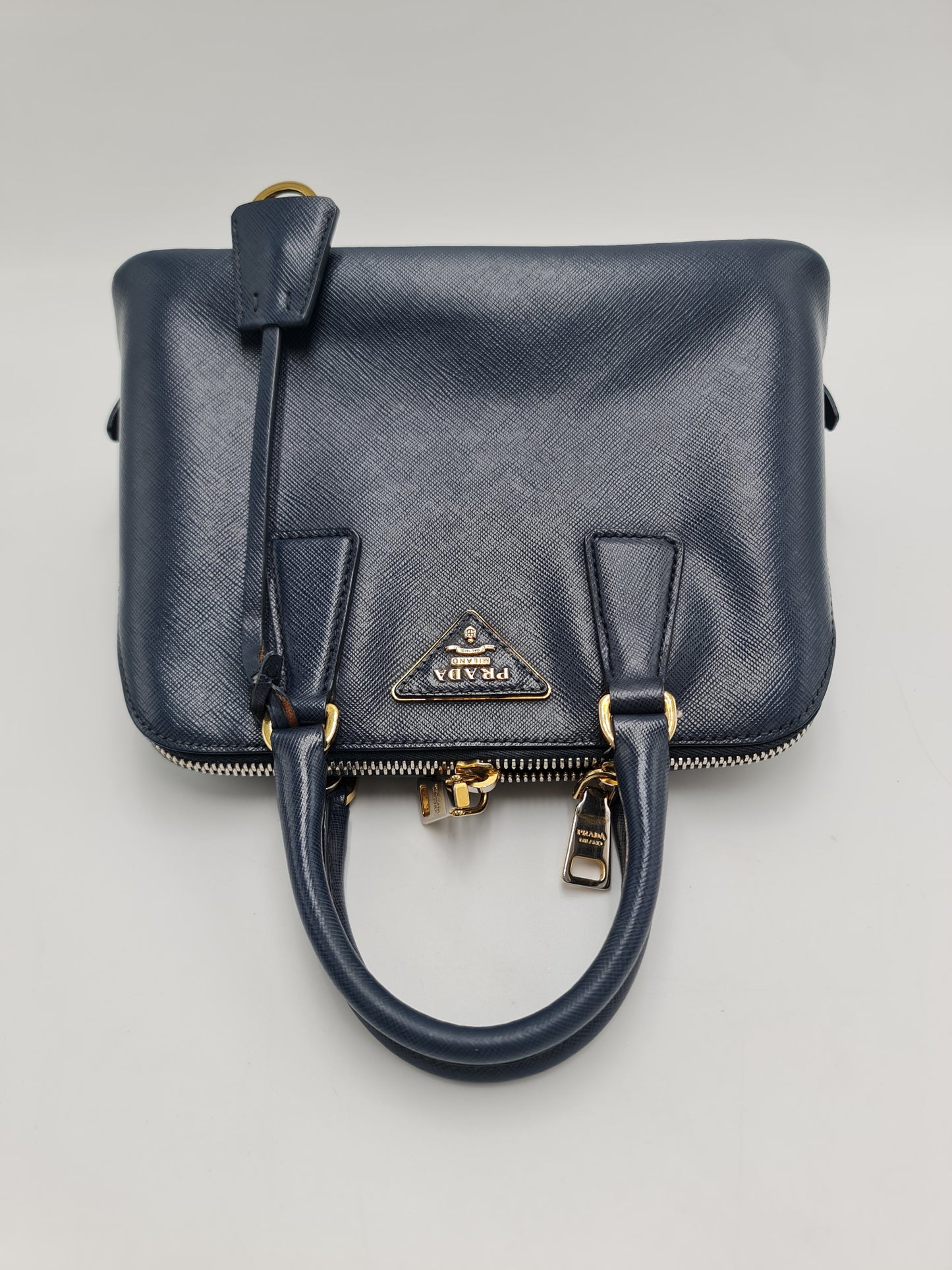 Prada Saffiano Lux Leather Small Promenade Satchel