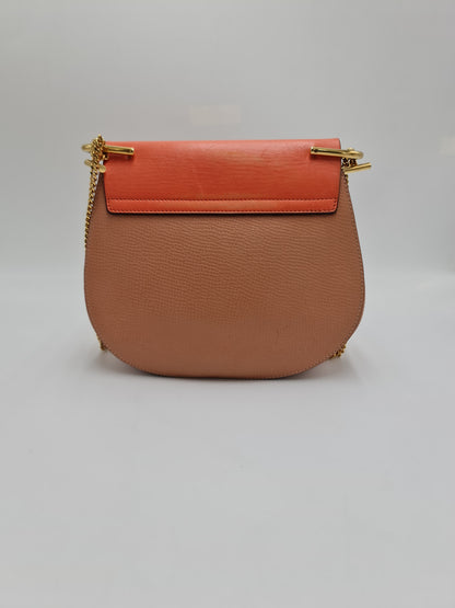 Chloe Leather Drew Chian Shoulder Bag