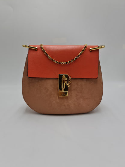 Chloe Leather Drew Chian Shoulder Bag