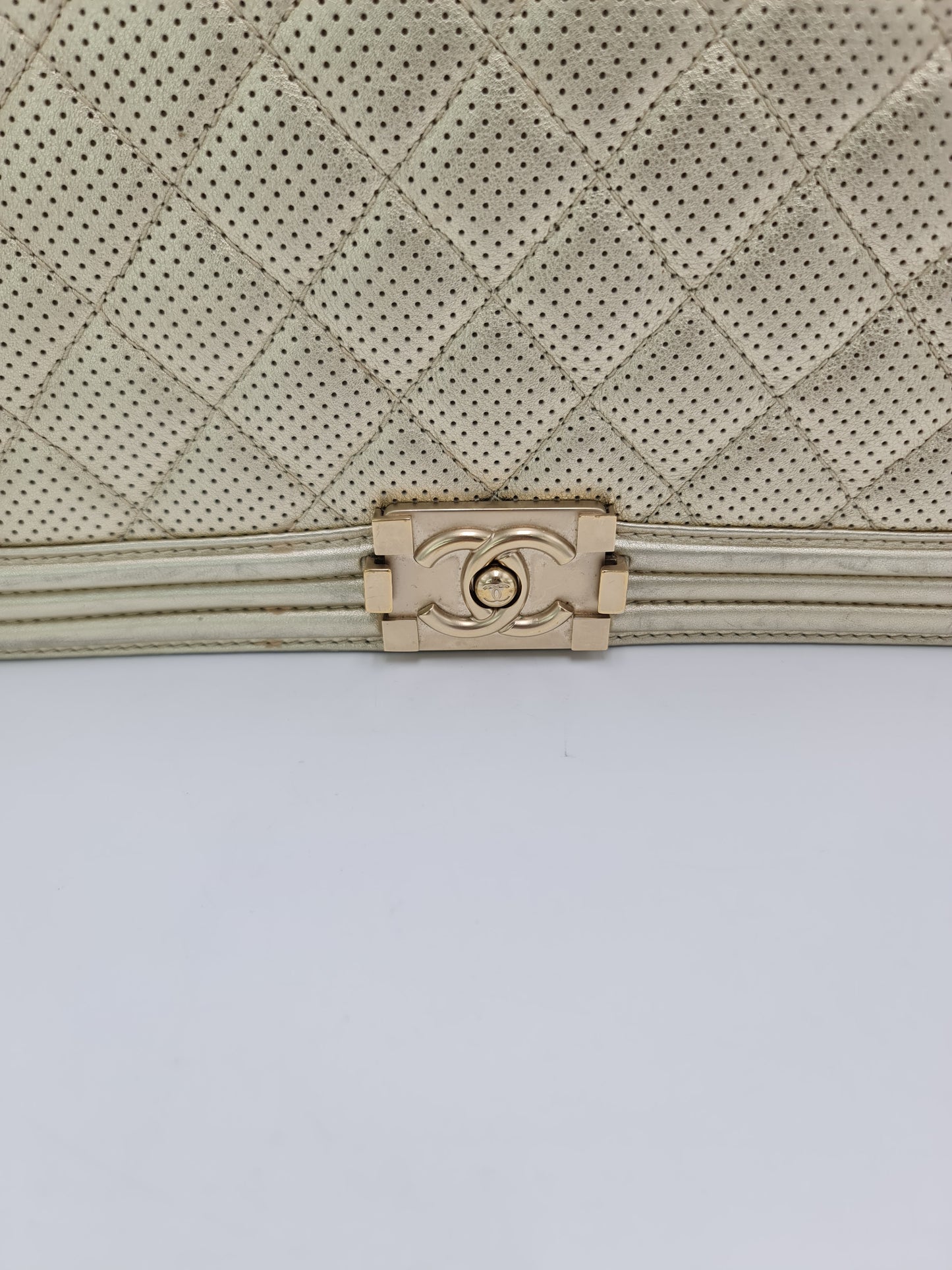 Chanel Perforated Leather Medium Boy Bag