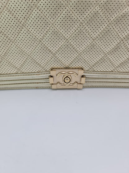 Chanel Perforated Leather Medium Boy Bag