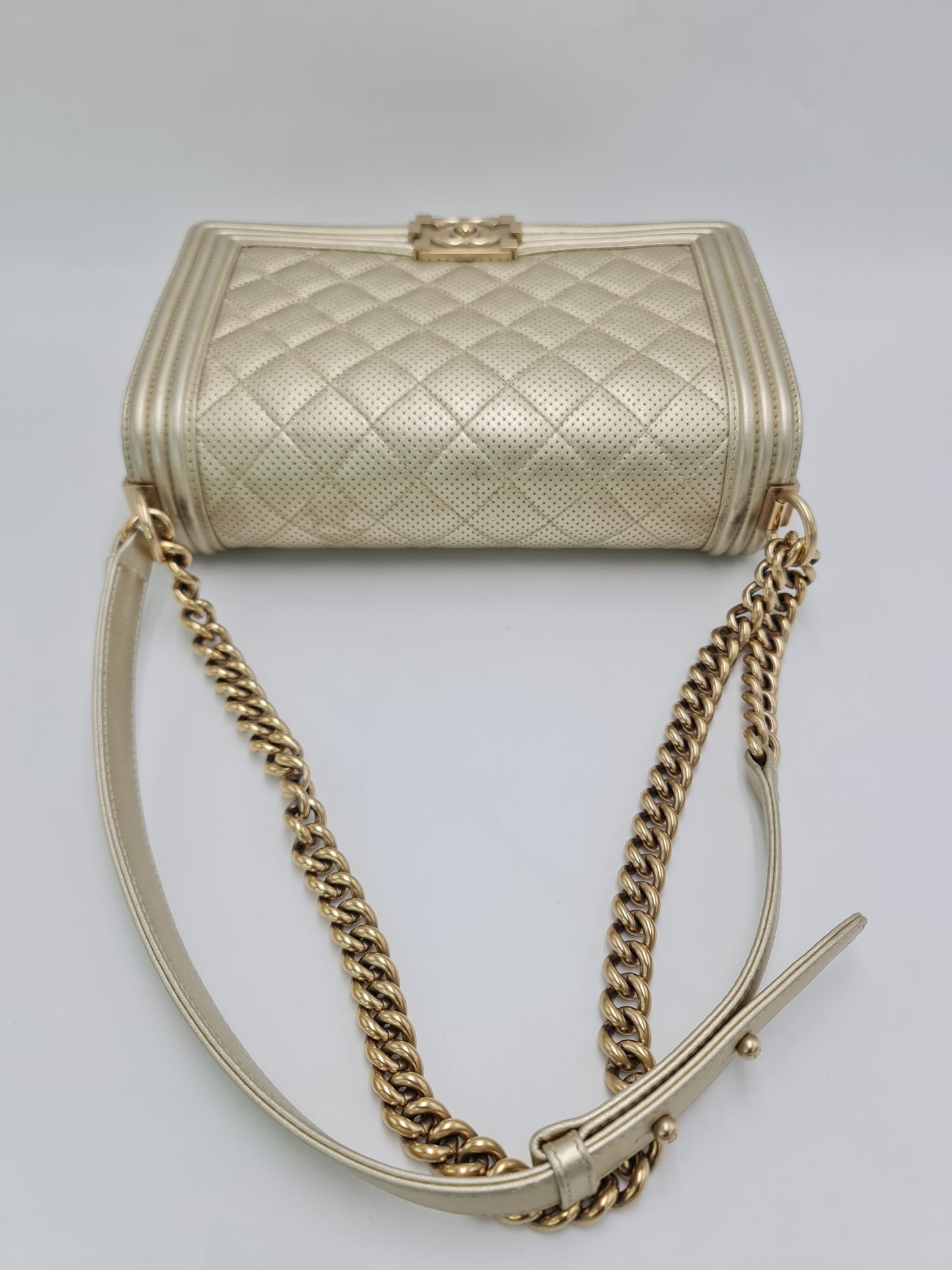 Chanel Perforated Leather Medium Boy Bag