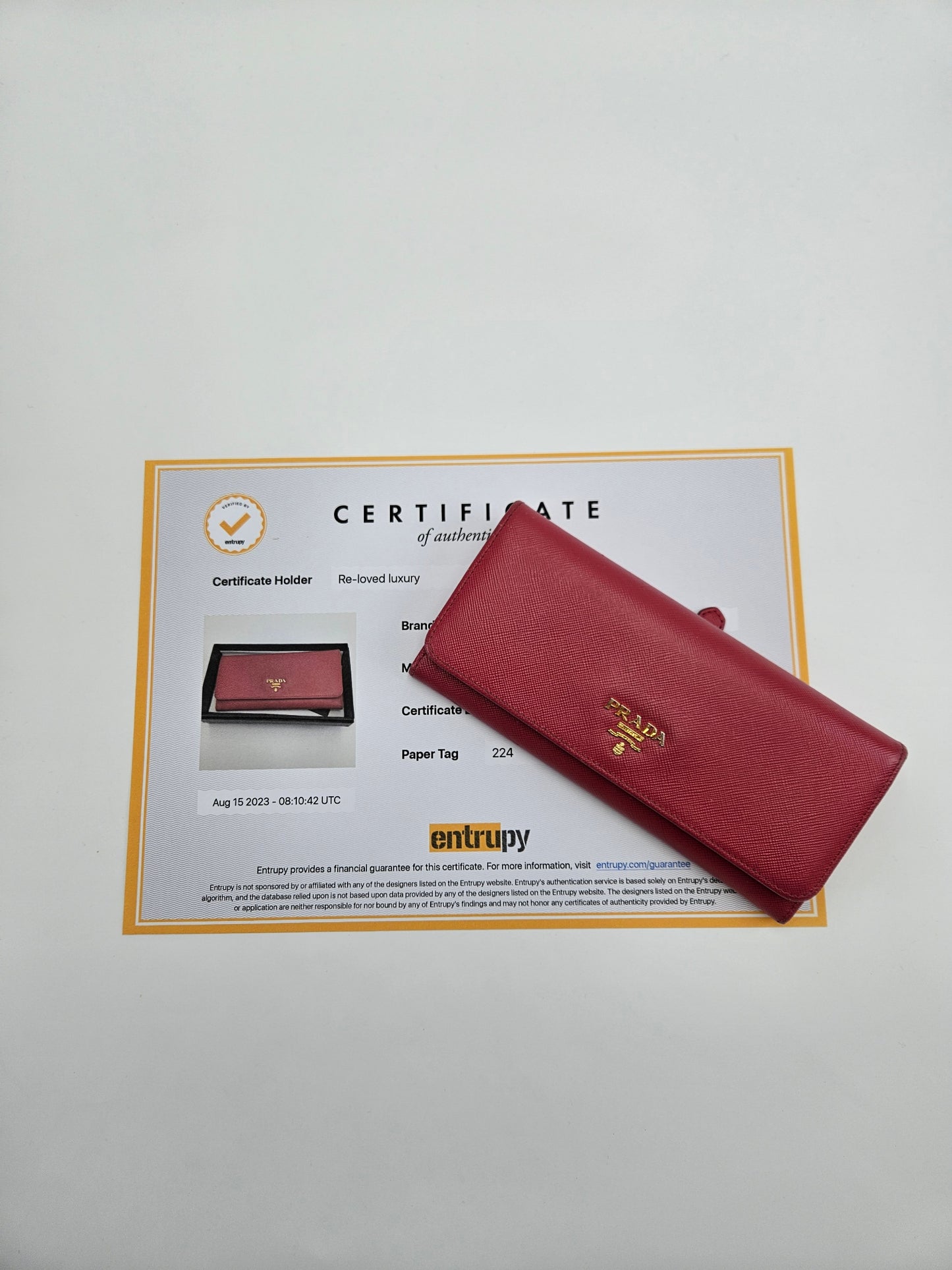 Prada Logo-Plaque Continental Wallet