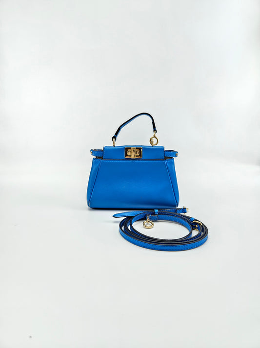 Fendi Nappa Leather Micro Peekaboo Bag