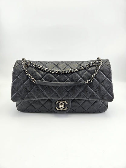 Chanel Quilted Caviar Leather Easy Flap 31 Rue Cambon Bag