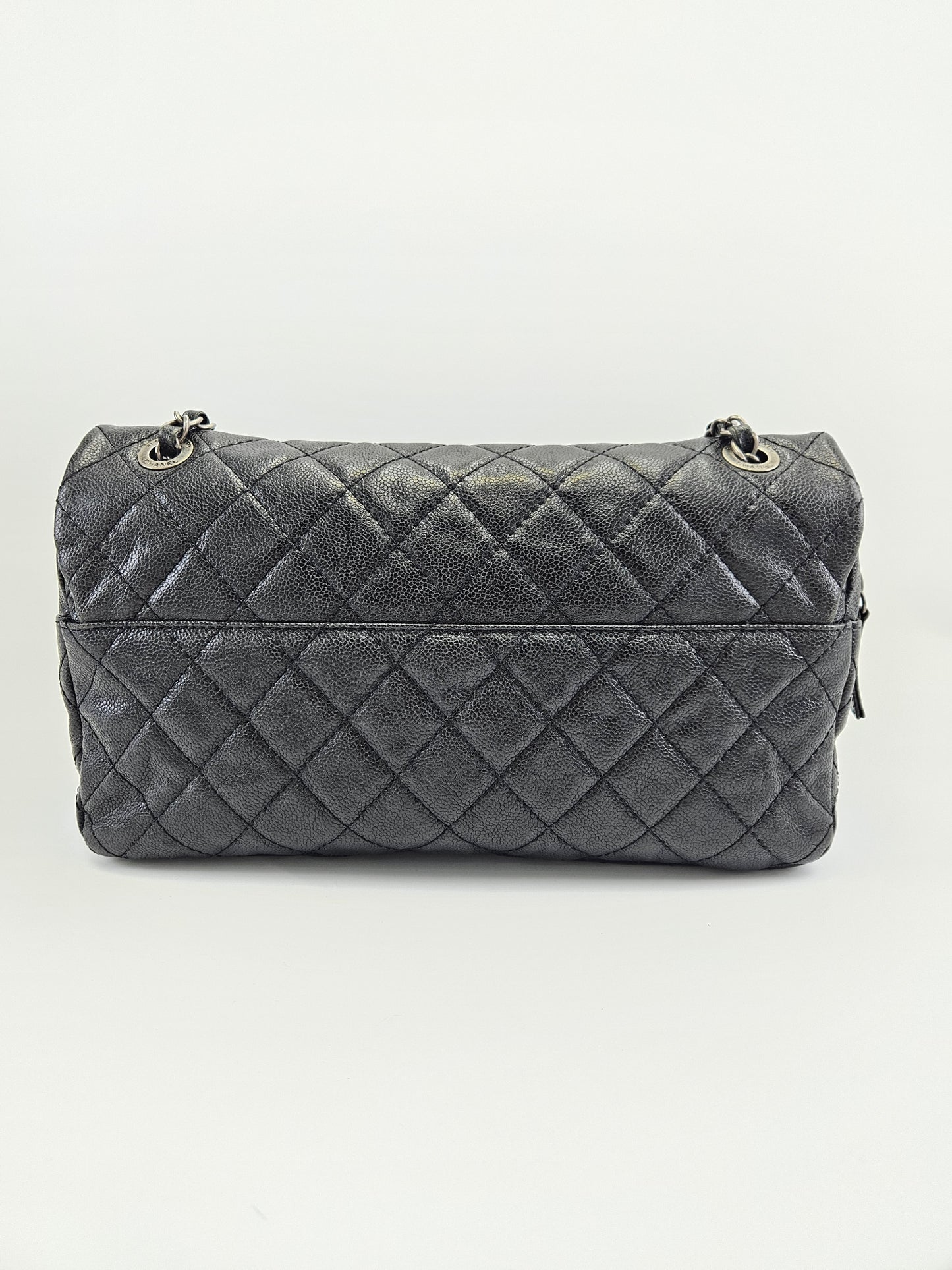 Chanel Quilted Caviar Leather Easy Flap 31 Rue Cambon Bag