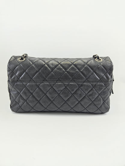 Chanel Quilted Caviar Leather Easy Flap 31 Rue Cambon Bag