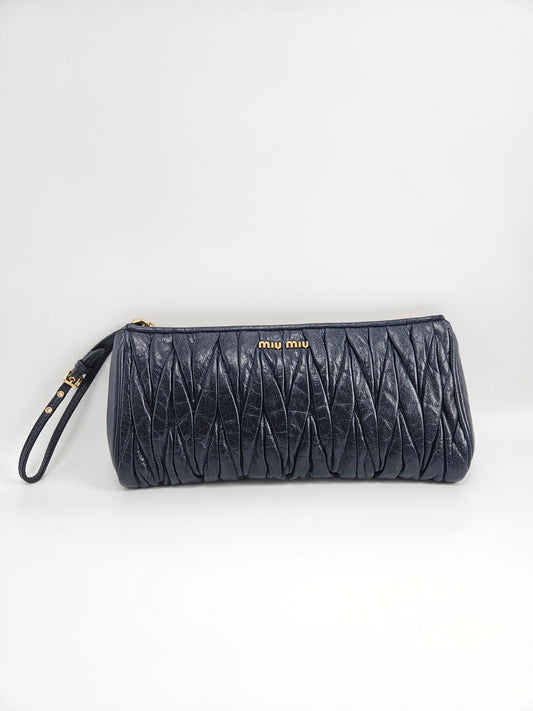 Miu Miu Matelasse Leather Clutch