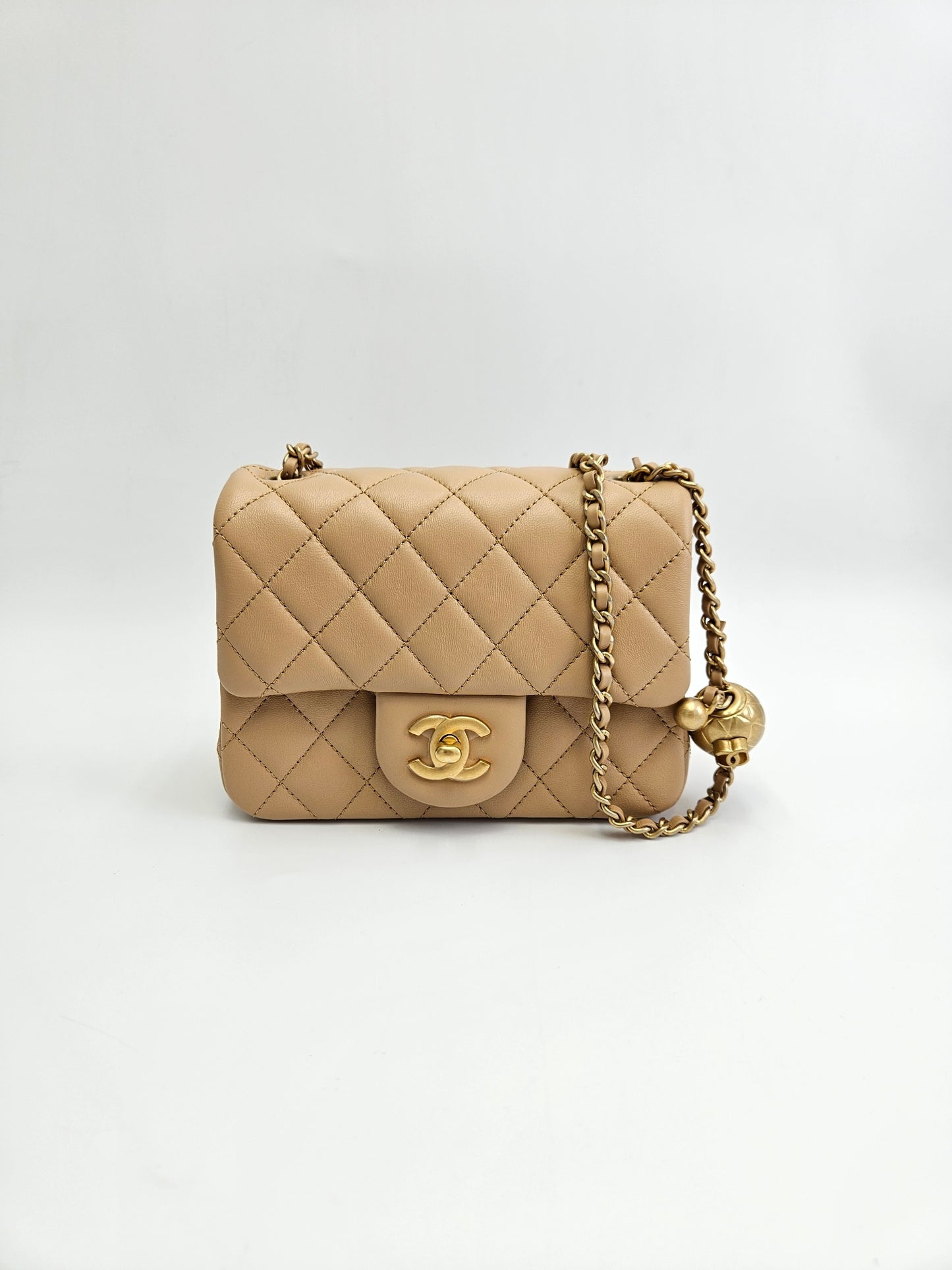 Chanel Lambskin Quilted Mini Square Flap Bag