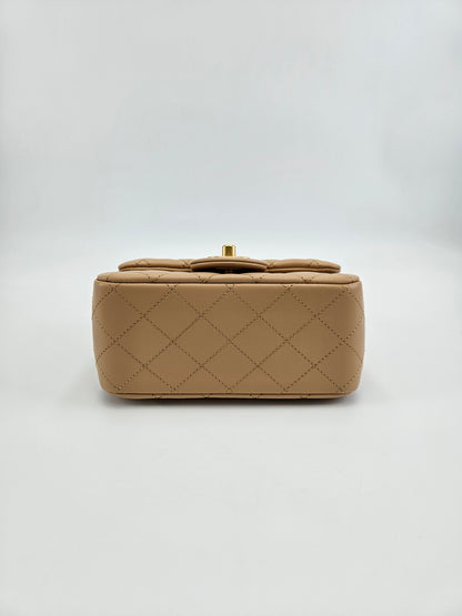 Chanel Lambskin Quilted Mini Square Flap Bag