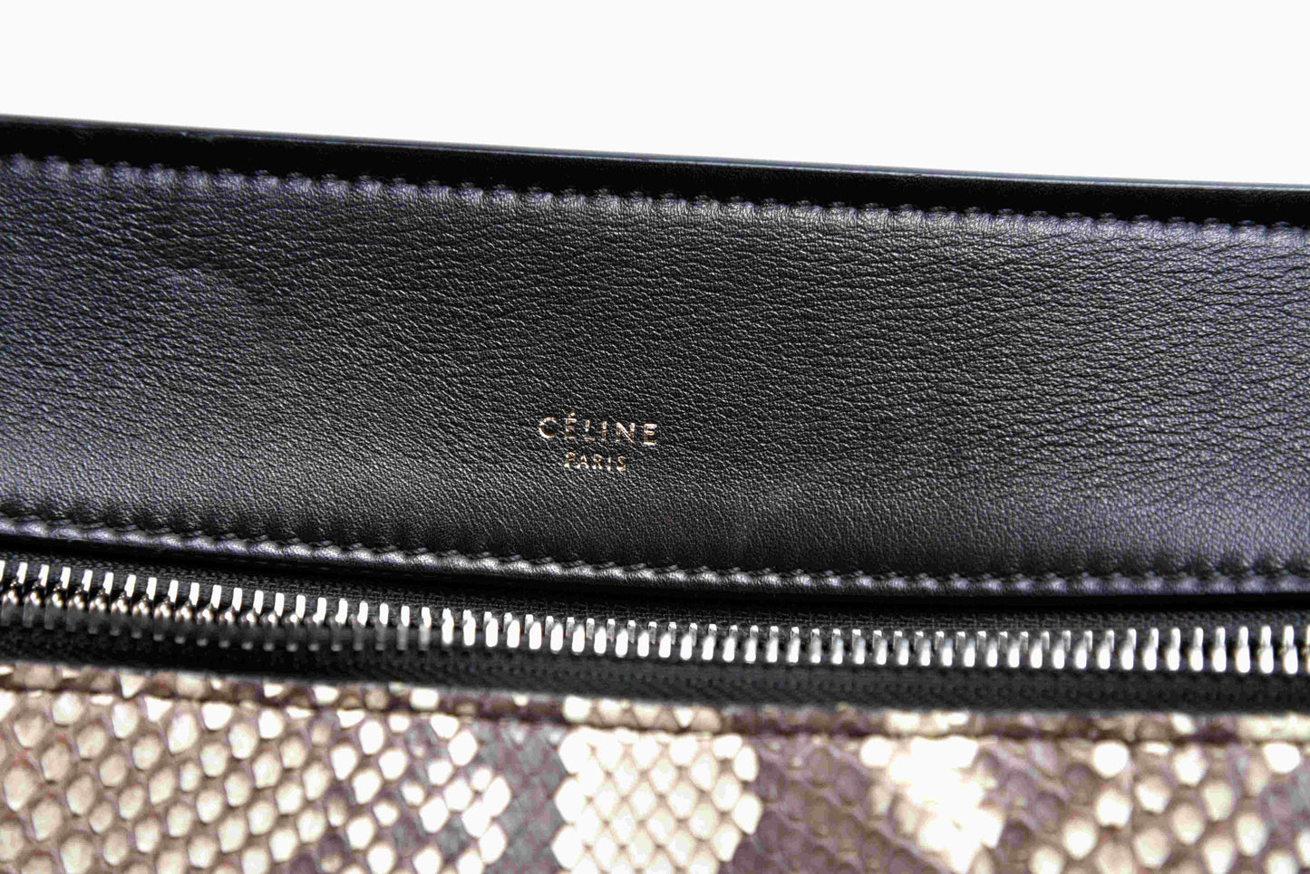 Celine Python and Leather Medium Bag