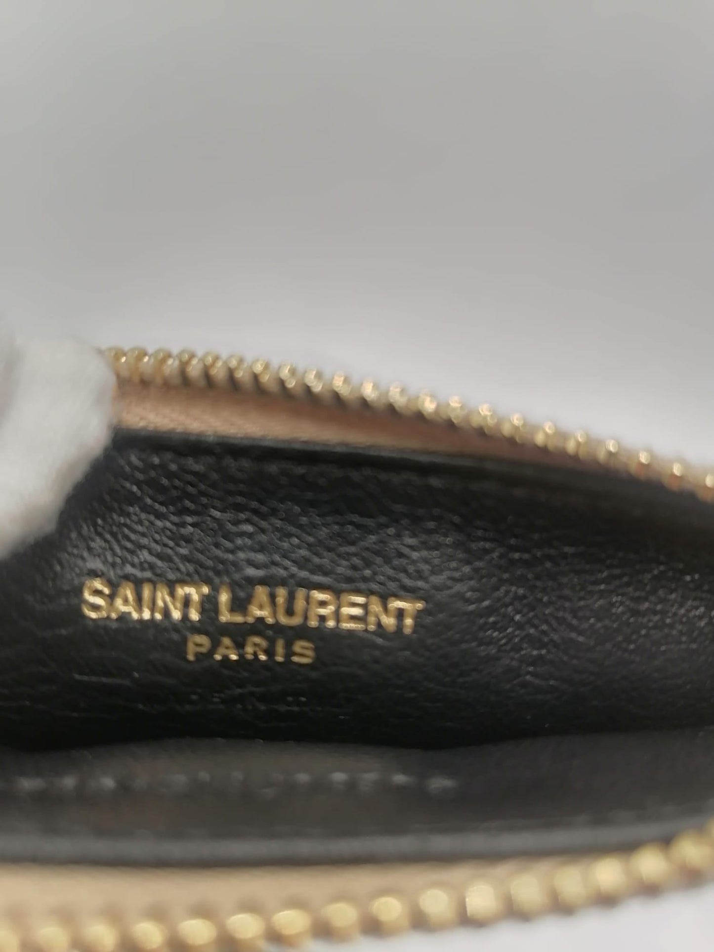 Saint Laurent Matelassé Leather Monogram Long Card Holder