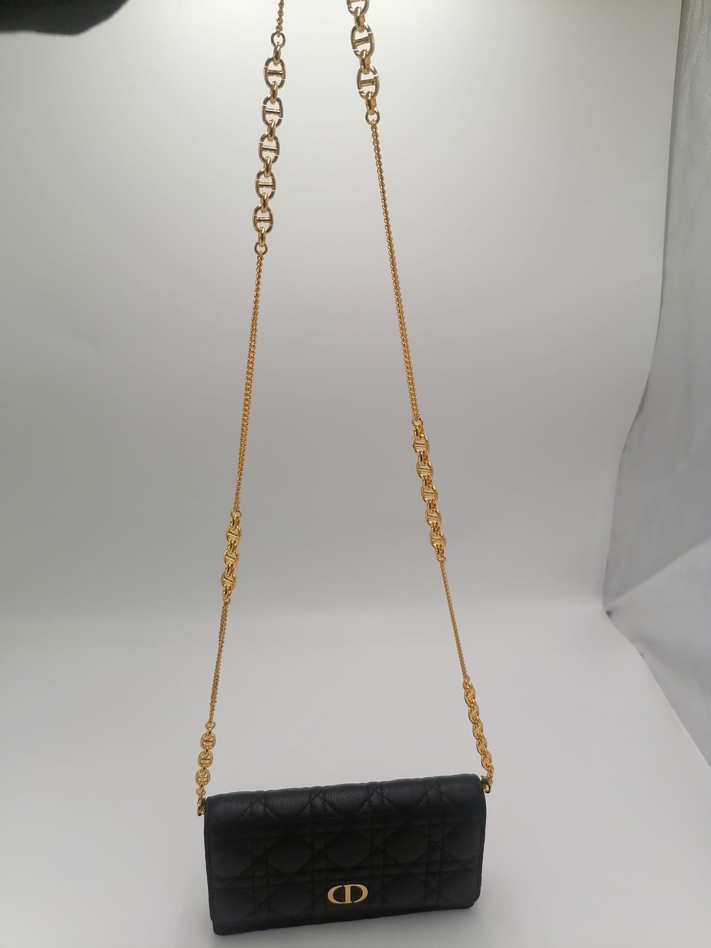 Christian Dior Caro Leather Pouch on Chain