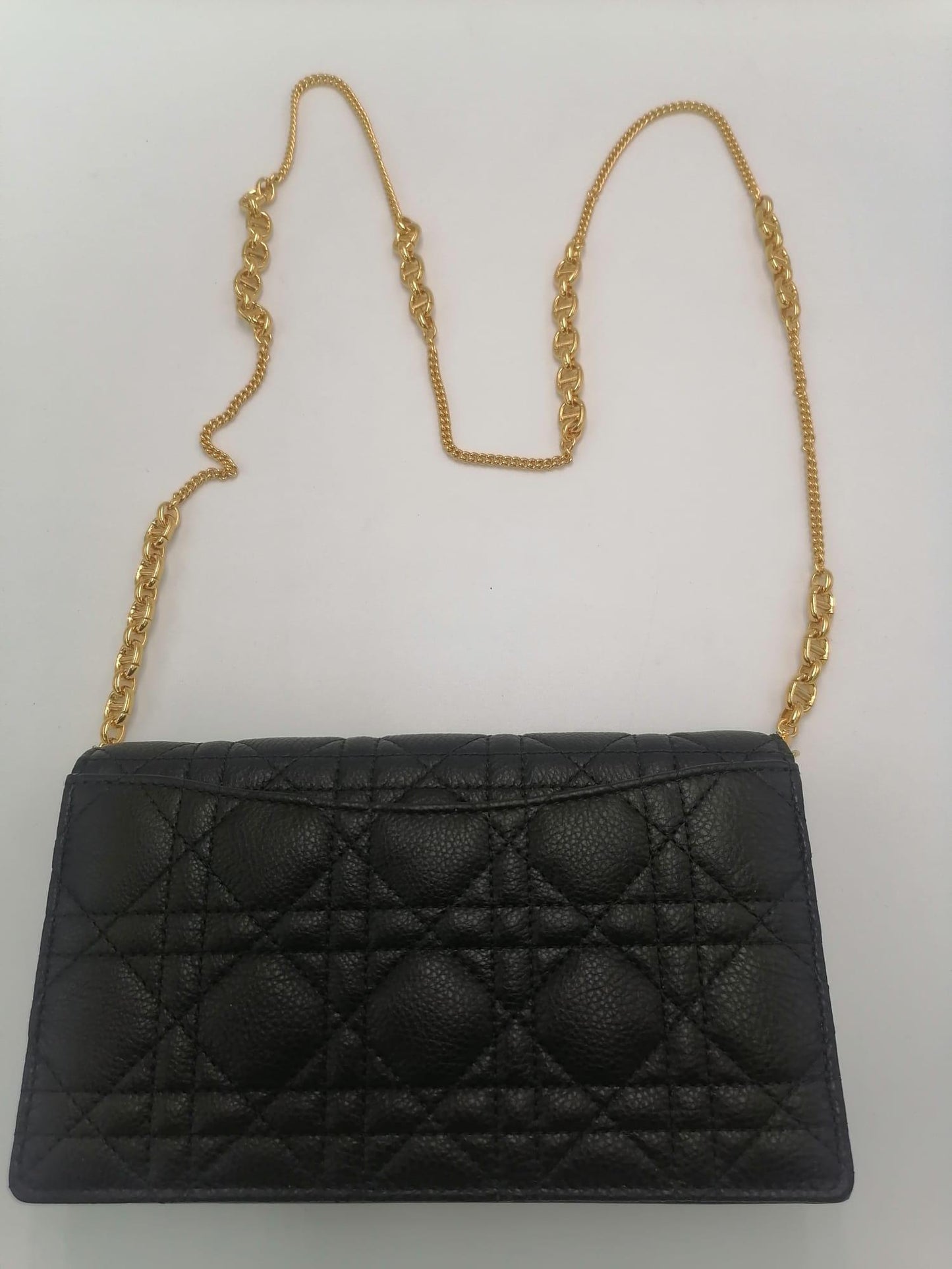 Christian Dior Caro Leather Pouch on Chain