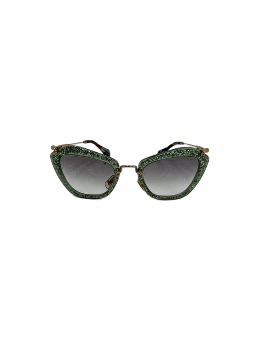 Miu Miu Noir Glitter Sunglasses