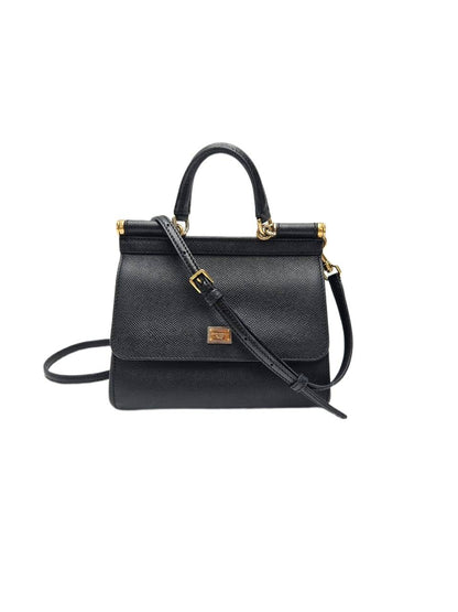 Dolce & Gabbana Black Leather Small Miss Sicily