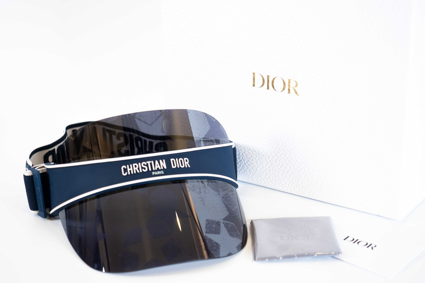 Christian Dior Navy Blue Club V1U Étoile Sun Visor