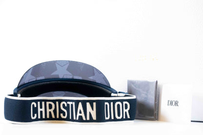 Christian Dior Navy Blue Club V1U Étoile Sun Visor