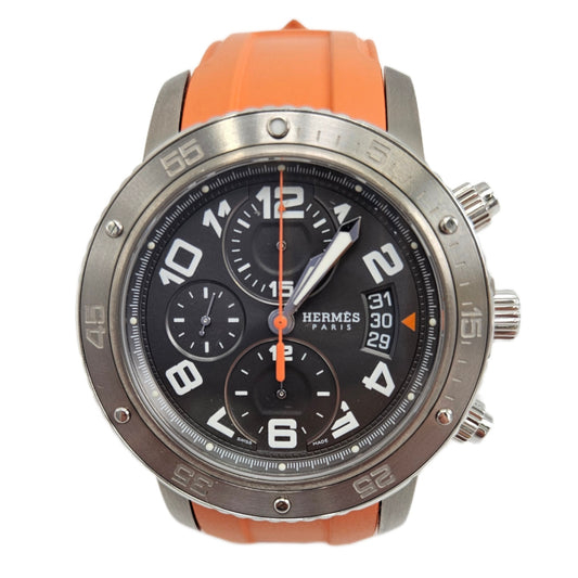 Hermès Clipper Chrono Men's Watch in Titanium