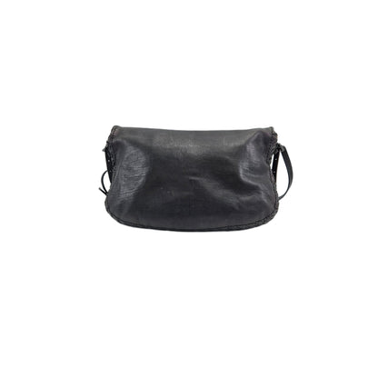 Patent Goatskin Intrecciato Shoulder Bag