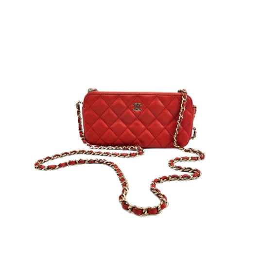 Chanel Caviar Quilted Small Clutch With Chain